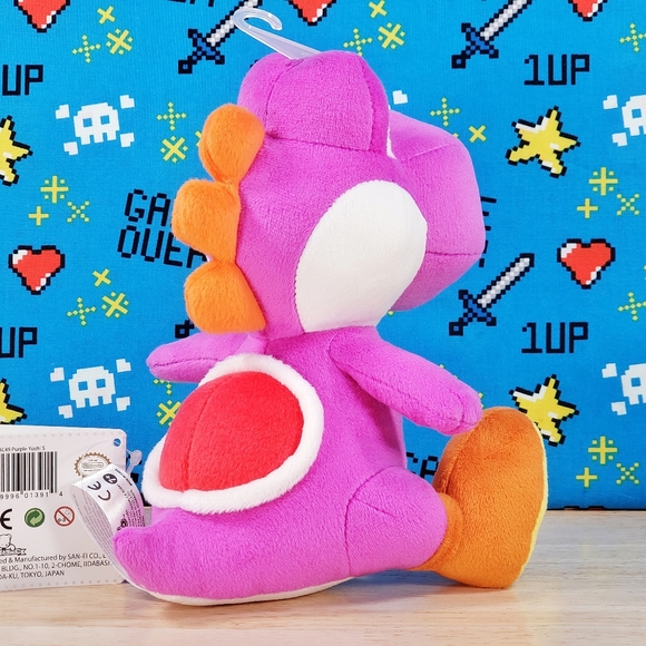 All Star Collection Super Mario PURPLE YOSHI 8" #49 Nintendo Little Buddy Plush - Picture 4 of 11